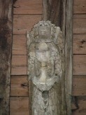 angel on hammerbeam with chalice and host