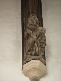 St Andrew in wall post