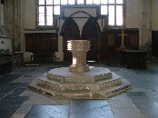 font, looking west