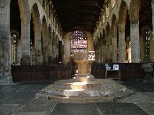 the font, looking east