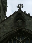 above the west window