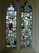 porch, east window, fragments