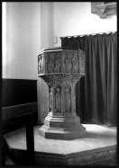 the font, now at St Julian (c) George Plunkett