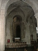 view from the chapel into the apse of the cathedral