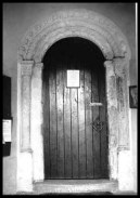 1937: the Norman south doorway in situ at St Michael at Thorn (c) George Plunkett