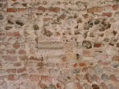 medieval masonry set in the barn wall