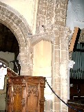interlocking arcade, chancel arch and entrance to rood stairs