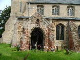 crumbling Tudor porch