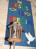 hourglass on pulpit
