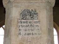 Elizabethan text - probably the site of the pulpit